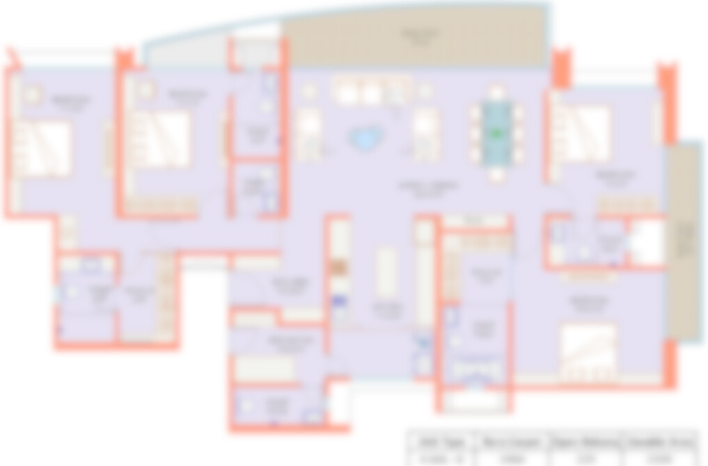 4 BHK Floor Plan – Elements by Majestique Balewadi Pune – Reference Only