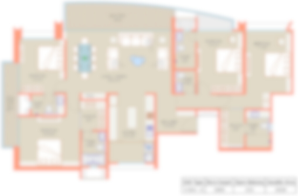 4.5 BHK Floor Plan – Elements by Majestique Baner Pune – Reference Only