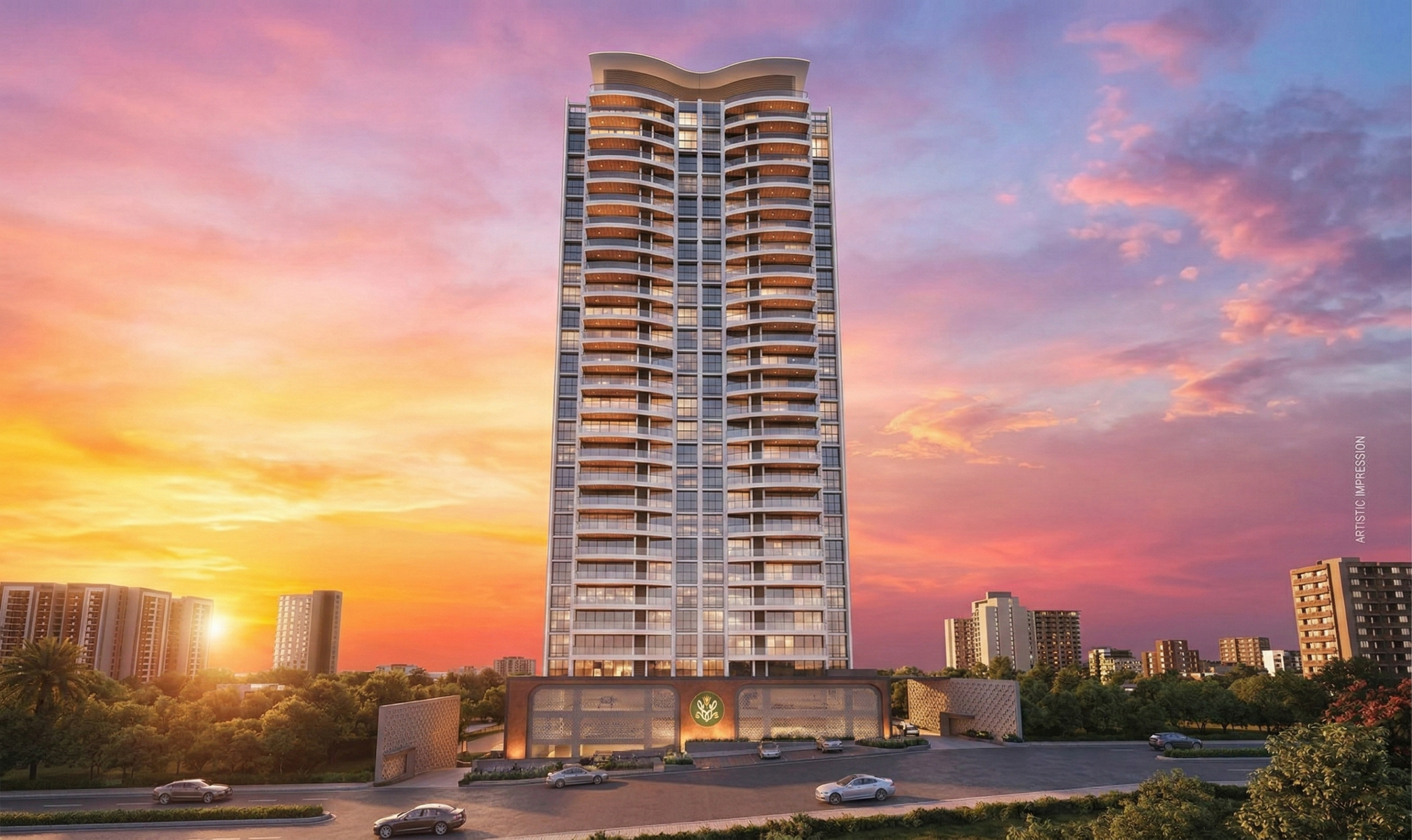 Luxury Apartment Interior Baner Pune – Elements by Majestique – Artistic Impression